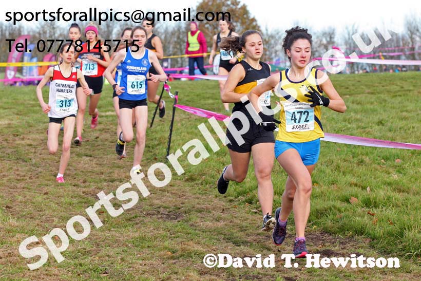 Womens under-17s and under-20s 2017 Start Fitness North Eastern Harrier League, Aykley Heads, Durham. Photo:  David T. Hewitson/Sports for All Pics